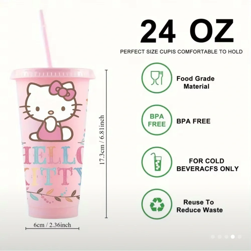 Hello Kitty Pink and White Party Cups